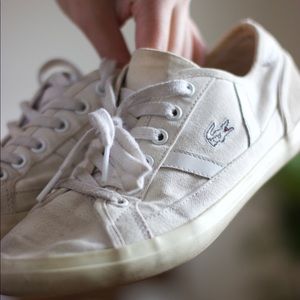 White Lacoste shoes